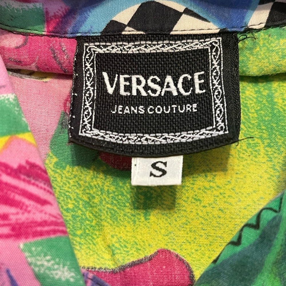 Vintage! 90’s Versace Jeans Couture Andy Warhol Long Sleeve Shirt Small - Picture 11 of 11